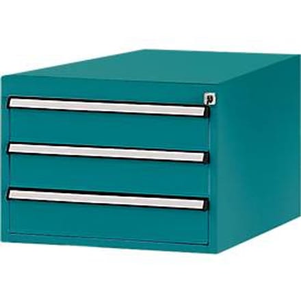 Manuflex ZB4613.5021 Behuizing onderbouw stationair, gebruiksh. 300 mm met 3 lades. Voor tafel diepte 1000 mm