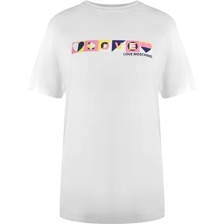 Love Moschino Dames/Dames Logo Colour Block T-shirt (Wit)