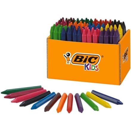 BIC - Kids Plastidecor Triangle waskrijtjes - 144 stuks - 30m+