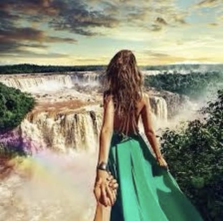 Mona Lisa Diamond Painting set vrouw bij waterval 40x50 cm Full Size