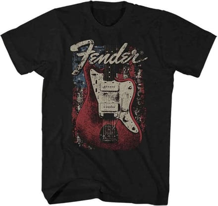 Fender - Distressed Guitar Heren T-shirt - L - Zwart