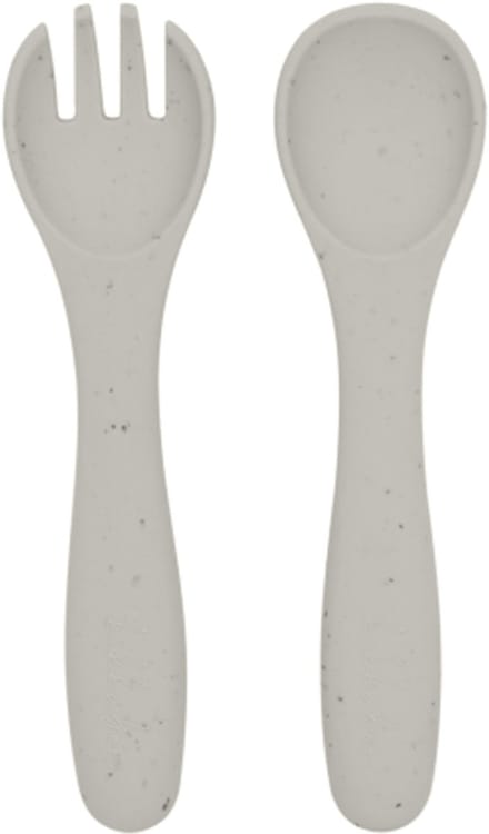 Kikkaboo Vork En Lepel - Platina Siliconen - Zand
