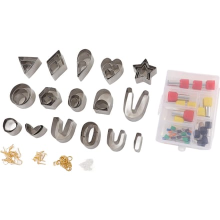 Set van 126 vormpjes voor polymeerklei, inclusief oorhaakjes en oorstekers. Deze polymeerklei oorbellenkit is perfect voor het maken van doe-het-zelf sieraden. gray