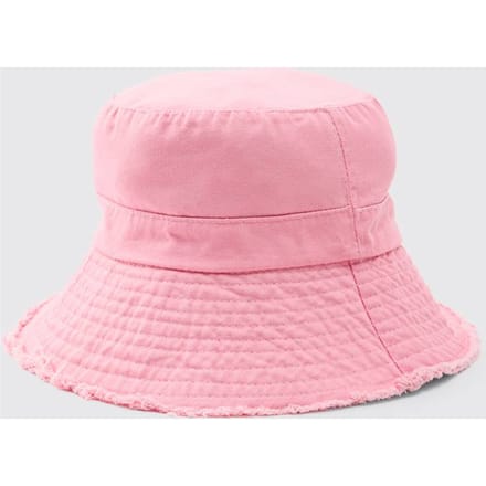 Bucket Hat With Drawstring | Pink