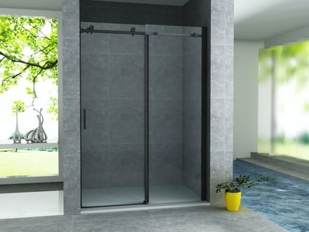 Klea Schuif Douchedeur Met Mat Zwart Profielen 1200x2000mm 8mm