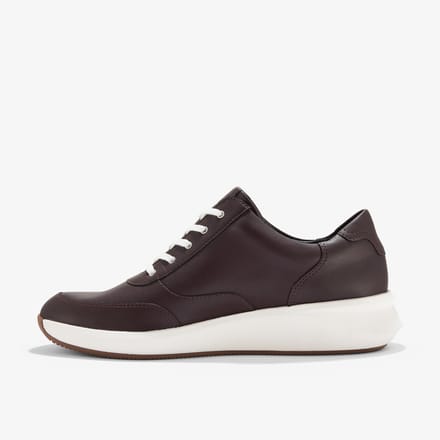 Un Rio Zip Bordeaux Leren Sneakers