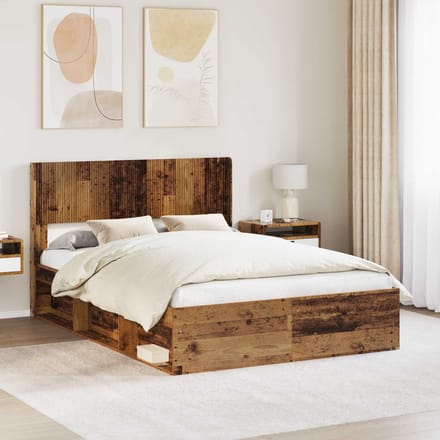 vidaXL - Hoofdbord - Oud - hout - PB