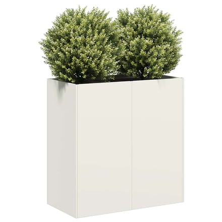 vidaXL - Plantenbak - 80x40x80 - cm - koudgewalst - staal - wit