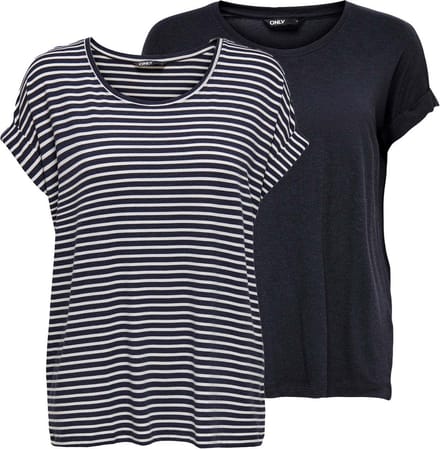 ONLY - ONLMOSTER S/S TOP CS JRS 2PACK - Meisjes - Blouses