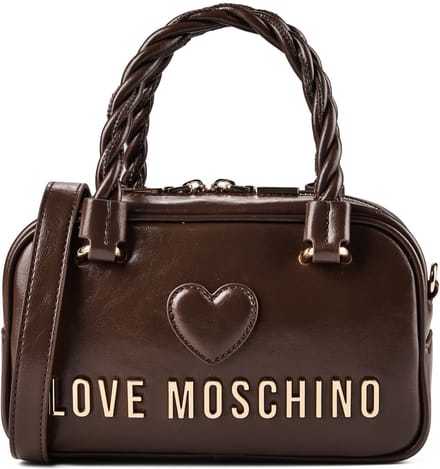 Love Moschino Nero Handtas Leder 21 cm - Dames - marrone