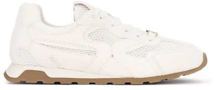 Fabric and suede sneakers