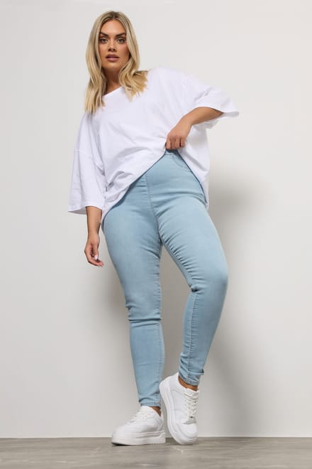 Yours For Good Lange Jenny Jegging Met Stretch In Lichtblauw Size 48