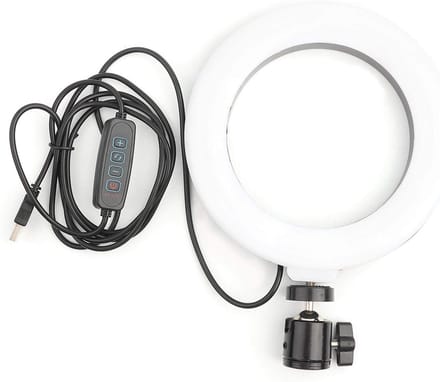 LED-ringlicht - Wit - 6 inch - Dimbare USB-verlichting voor Make-up en Livestreaming