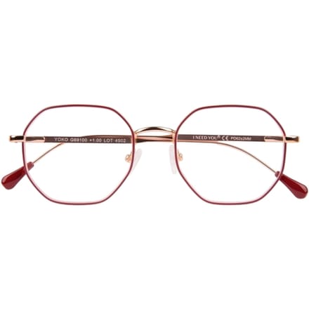 Leesbril I Need You +2.00 dpt Yoko rood-koper