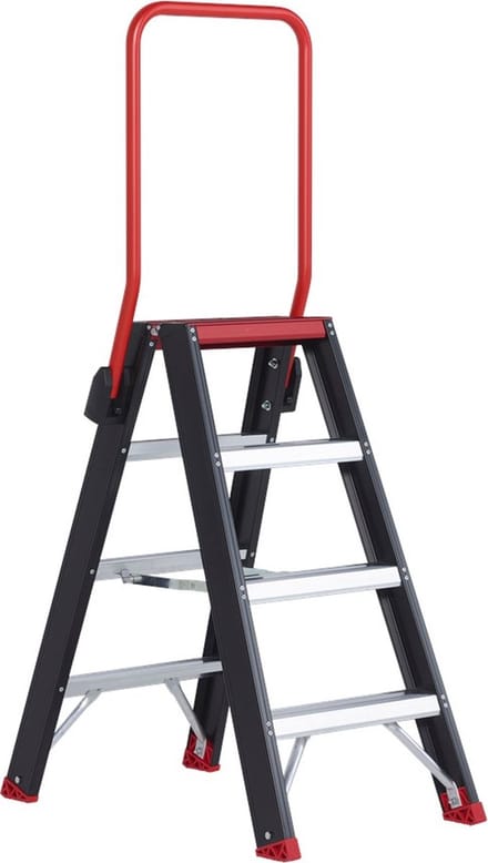 Altrex Taurus 4 treeds - dubbel oploopbare Magazijntrap - Werkhoogte 2.95m - opberghoogte 1.02m