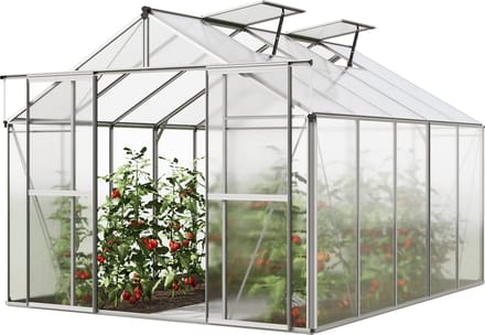 Tuinkas Orchidee 5 aluminium frame 256x317 cm polycarbonaat panelen