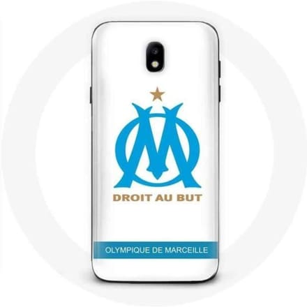 Samsung Galaxy J3 2017 hoesje Olympique de Marseille Logo Witte Achtergrond wit