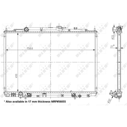 Radiator, motorkoeling NRF 56053