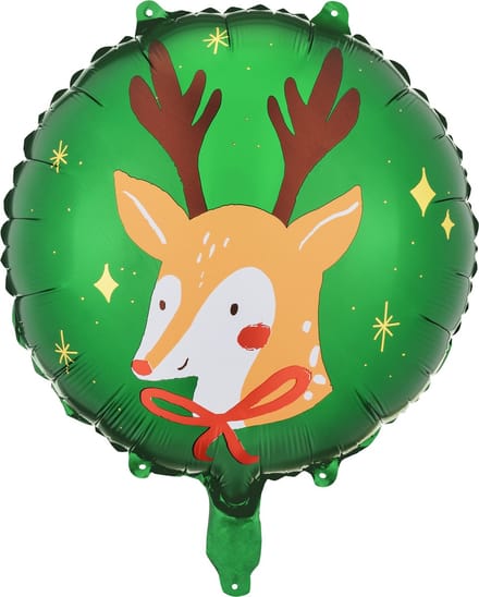Partydeco - Kerst Folieballon Reindeer - 45 cm