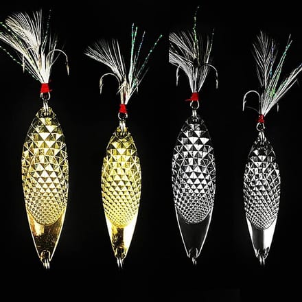 Vislures van Metaal - Hard Bait Spinner Bait, Sinking Jigging Vissen met Spoons voor Baars en Gouden Forel