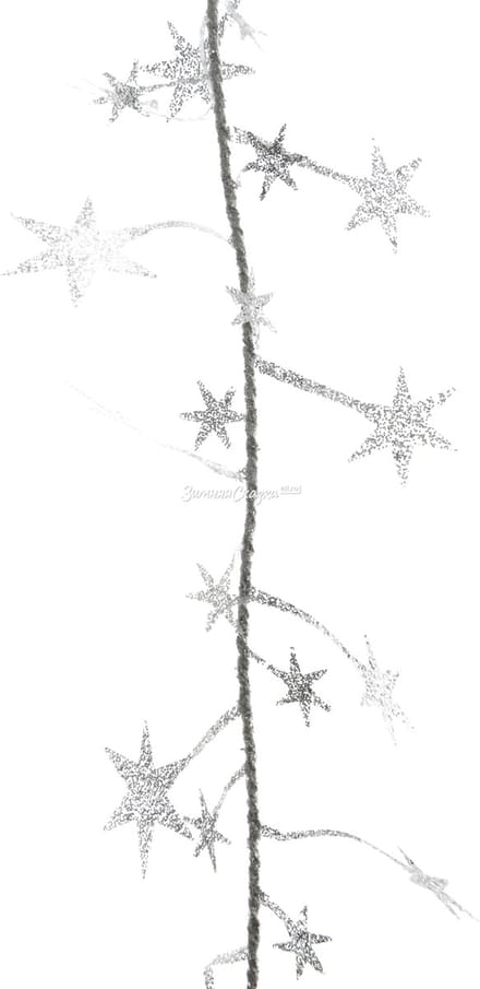 Decoris Sterren Hanger - Zilver/ Glitter - 270cm