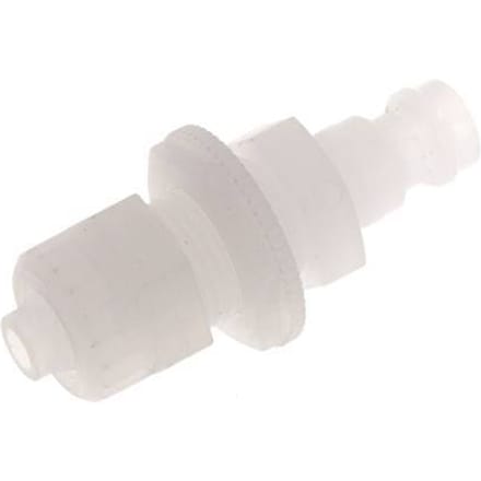 PVDF DN 5 Koppeling Insteeknippel 6x8 mm opsteekfitting Schotkoppeling