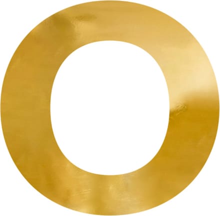 Partydeco - Spiegel Letter O Goud - 62 x 61 cm