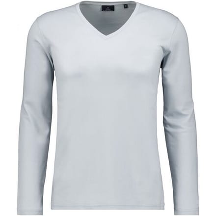 Ragman T-Shirt V-Neck Pima Cotton Luxury Longsleeve Light Silver / male