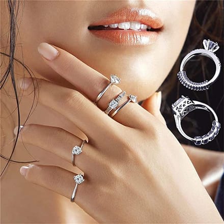 *** 2x Ring Verkleiner - 5 cm - Transparant - Siliconen - Te Grote Ring Passend Maken