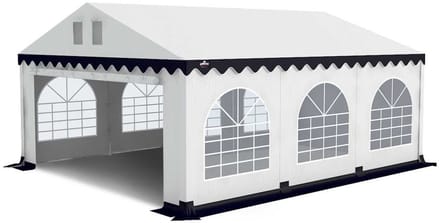 GO-PRO 5x6 Partytent met grondframe Wit-Blauw
