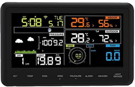 Draadloos WiFi weerstation met externe sensoren en app connectiviteit