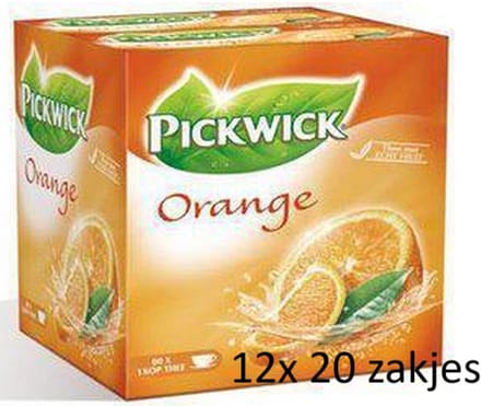 Pickwick thee - sinaasappel - multipak 12x 20 zakjes