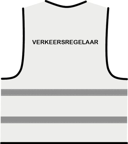Verkeersregelaar hesje wit