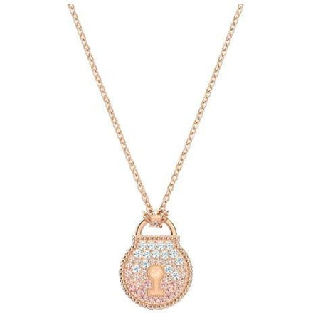 Swarovski Togetherness Lock Ketting Damesketting Roségoud Roze 5578393 Box (Random Color) white