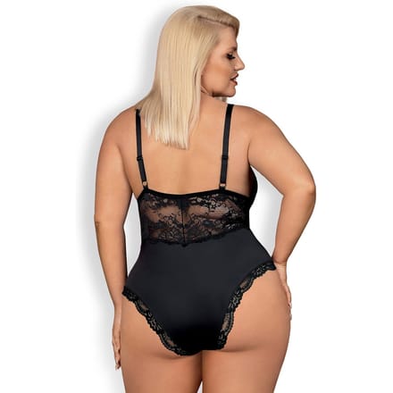Obsessive 810-TED-1 Teddy - Erotische Lingerieset - Maat XXL - Zwart