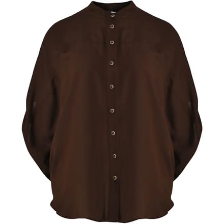Langarmhemd mit Mao-Kragen dames Mat Fashion
