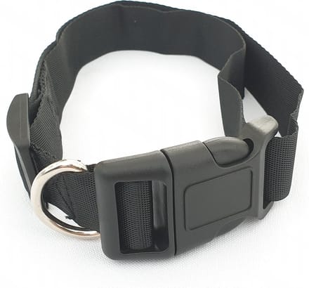 Halsband hond - 36-60cm x 2.5cm - Zwart