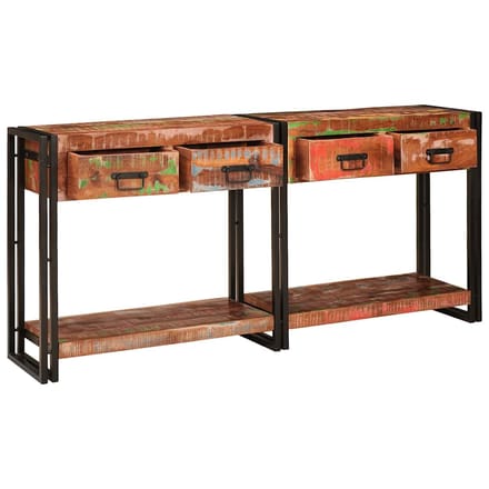 vidaXL - Wandtafels - 2 - st - Multikleur - 161 - x - 33 - x - 75 - cm