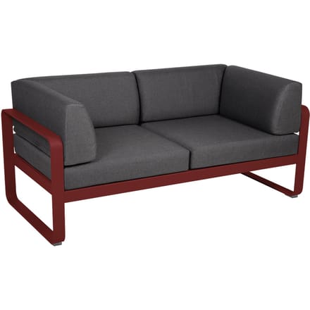 Fermob BELLEVIE club sofa 2 zits - 43 chili mat - A3 grafietgrijs