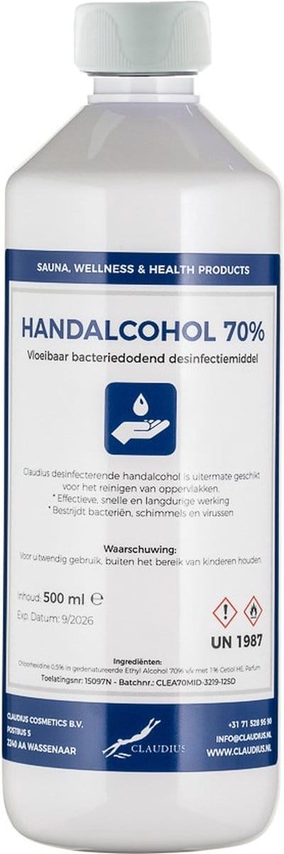 Handalcohol spray 70% - 500 ml met dop