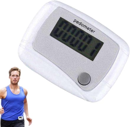 Digitale Stappenteller - Activiteitstracker - Dagelijkse Beweging - Compact Lichtgewicht - 4.8 x 3.6 cm - Wit