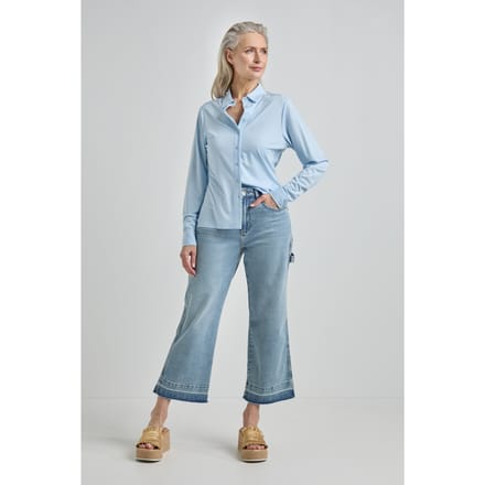 Josephine & Co Pim Blouse Light Blue Größe: 38 | Longsleeves Outlet | Damen | Blau