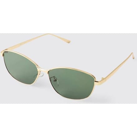 Vierkante Zonnebril Met Metalen Afwerking | Gold