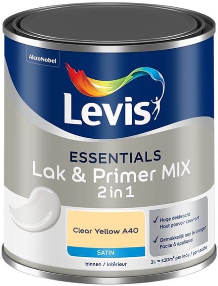 Levis - Essentials Lak & Primer Mix - Clear Yellow A40 - Mengverf - 1 L