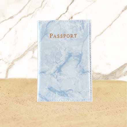 Paspoort hoes - Passport Case - Blauw - Blue - Marmer