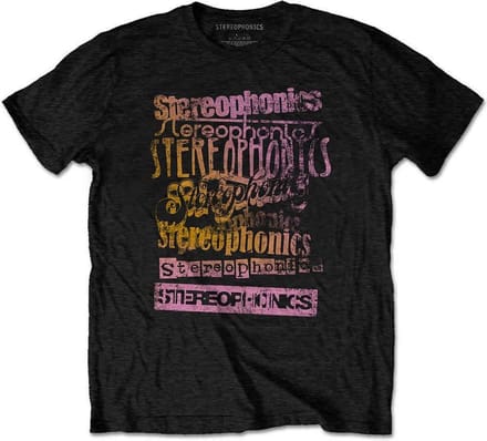 Stereophonics - Logos Heren T-shirt - M - Zwart