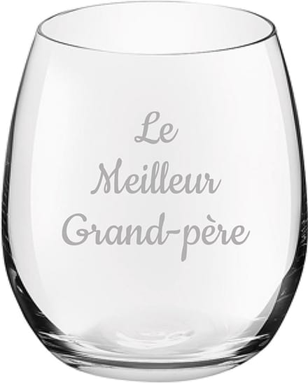 Drinkglas gegraveerd - 39cl - Le Meilleur Grand-père