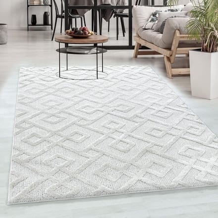 Flycarpets Sofia Vloerkleed Modern - Crème - Laagpolig Tapijt Loper - 80x150 cm