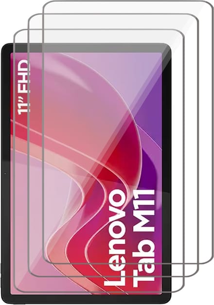 Screenprotector geschikt voor Lenovo Tab M11 - 3x Gehard Glas Screen Protector GlassGuard