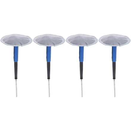 24 stuks Bandenplakker Plug Rubber Staal Bandenreparatieplakker Paddenstoelplug voor het Repareren van Fiets Auto gray